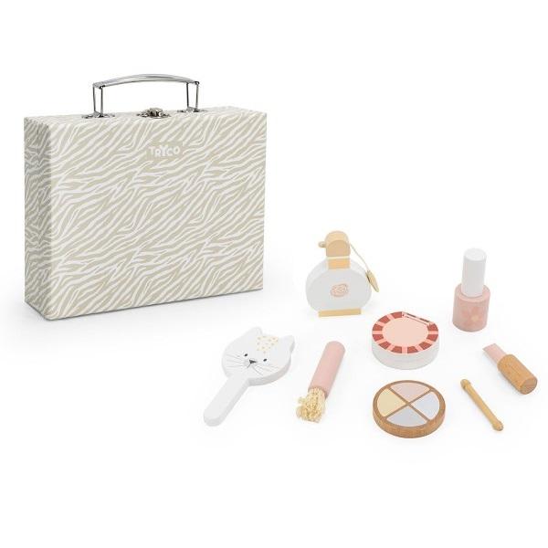 Houten make-up set met koffertje