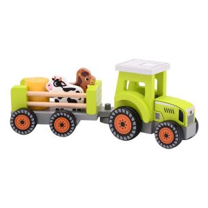 Joueco tractor met accessoires vind je bij Moonwoods. Gratis ingepakt als cadeau!