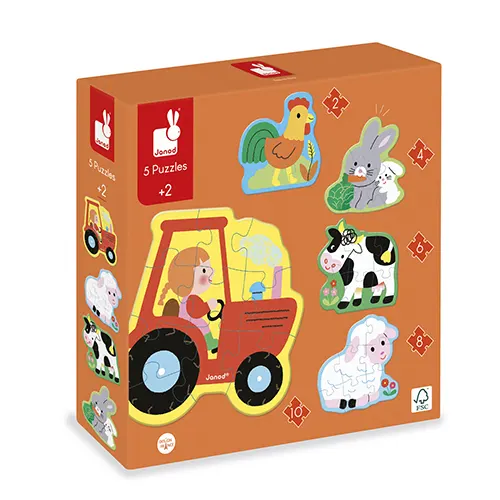 Ontdek de Janod puzzel boerderij in 5 formaten bij Moonwoods. Veel puzzelplezier gegarandeerd!