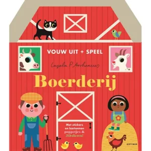 Ontdek Vouw uit + speel – Boerderij bij Moonwoods. Bouw een 3D-boerderij, speel met de dieren en verzin de leukste avonturen op het erf. Een onwijs leuk cadeau!
