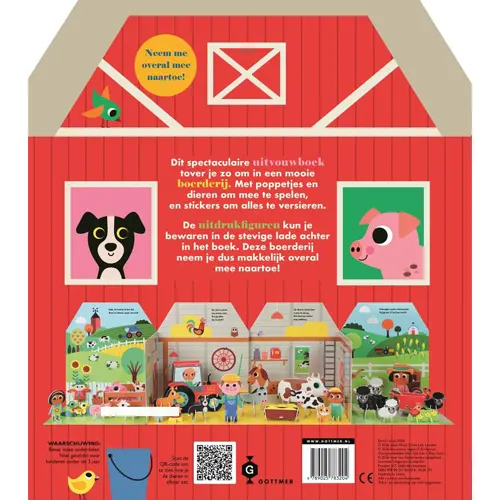 Een boek én speelgoed in één! Bouw een kleurrijke 3D-boerderij, versier met stickers en laat de fantasie de vrije loop met Ingela P. Arrhenius.
